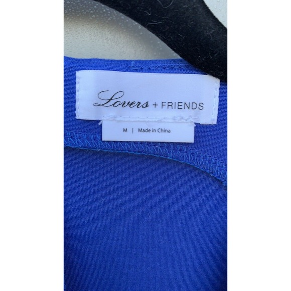 Lovers + Friends Sz Med Mi Amor Mini Fit And Flare Skater Dress Royal Blue Knit - Picture 8 of 11